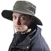 CAMOLAND Sun Hat with Removable Mesh Head Net Safari Hat Outdoor UV Protection Army Green