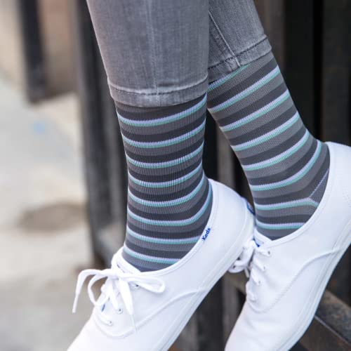 Image of Rejuva Stripe Pattern 15-20 mmHg Graduated Compression Socks for Women & Men