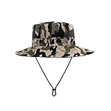 Bucket Hat Camo With String For Mens-Fishing Boonie Hats - UV-Resistant And Cool (camo 1)