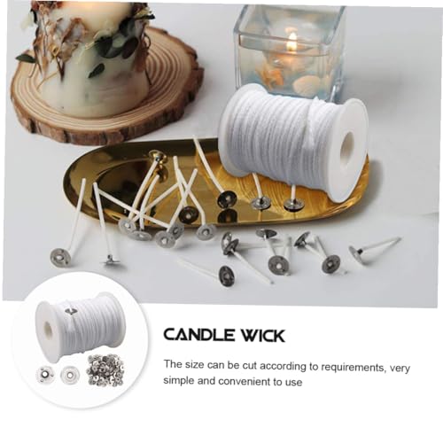 Mechas de algodón para velas sin humo 61m kit aromaterapia miniatura 6