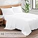 Casa Platino Bedding Sheets & Pillowcases,100% Brushed Microfiber Pre-Washed Queen Sheet Set,Ultra Soft and Breathable Bed Sheets for Queen Size Bed,15 inch Deep Pocket White Queen Sheets