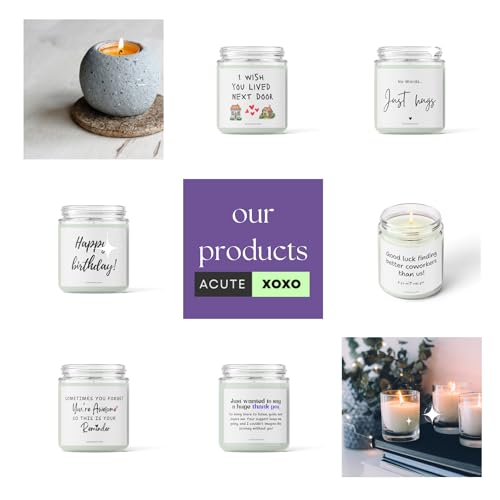 Image of Acute Xoxo I Wish You Lived Next Door - Lavender Scented Soy Wax Candle - Unique Gifts for Women, Best Friend and Partners - 60 Hours Burn Time