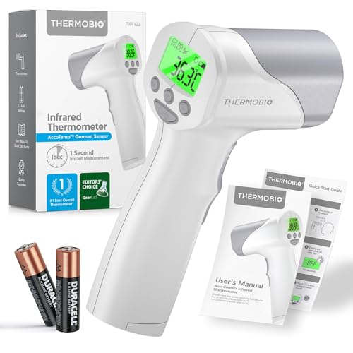 Medical Grade Infrared Forehead Thermometer, Non-Contact Digital Temperature Reader for Adults and Infants, 1s Quick Results, Fahrenheit and Celsius, AccuTemp High Accuracy Sensor
