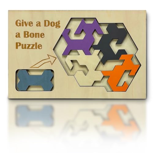 Palmetto Puzzle Works Give a Dog a Bone – Montessori Toys & Wooden Puzzles for Kids & Adults, Educational Toys for Families & Teen Games Gift Ideas,...