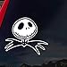 SoCoolDesign Jack Cartoon Character Bat Tie Car Window Vinyl Decal Sticker 5" Wide (white)
