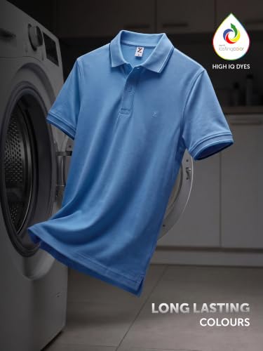 Image of XYXX Accent Men's Solid Cotton Polo T Shirt | Collar Tshirts | Half Sleeves | Solid-Slim Fit