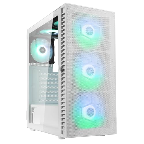 Boîtier PC Kolink Observatory HF Mesh ARGB blanc moyen tour avec flux d'air optimal