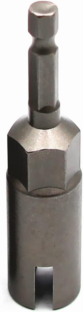 1PCS Deep Power Wing Nut Driver, 1/4" Hex Shank Slot Wing Nut Drill Bit Socket Wrenches Tool for Panel Nuts Screws Eye Q Hanger C Hook Bolt