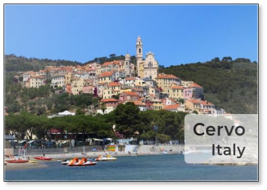 Medieval Village of Cervo (San Bartolomeo Al Mare-imperia-italy.) Cervo Is A Delightful Town on The Western Ligurian Riviera, Considered One of The Most Beautiful Borgji in Italy, Fridge Magnet
