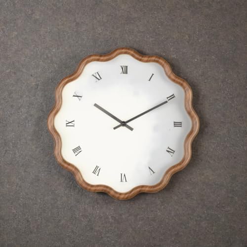 New Scalloped Edge Wall Clock – Decorative Round Clock for Living Room, Kitchen, Office or Bedroom | Stylish Home Décor with Elegant Scalloped Design A-12 - Image 3