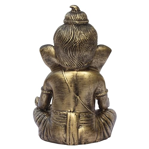 Serene Resin Ganesha Idol - Spiritual Home Decor Showpiece, Meditative Ganesh Ji Murti, 8x5 Inches - Ideal for Prosperity, Peace, and Gifting (Bal Ganpati) — photo — 9 of 9