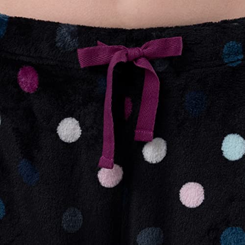 Image of Fruit of the Loom Women's Sueded Jersey Crew Top and Fleece Pant Sleep Set
