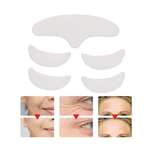 Face-Wrinkle-Pads-for-Men-Women-5-Pack-Reusable-Face-Lift-Mask-Anti-Wrinkle-Silicone-Patches-for-Forehead-Eye-Smile-Wrinkle-Lines-Treatment xuuyuu Face Wrinkle Pads for Men Women 5 Pack Reusable Face Lift Anti Wrinkle Silicone Patches for Forehead Eye Smile Wrinkle Lines Treatment