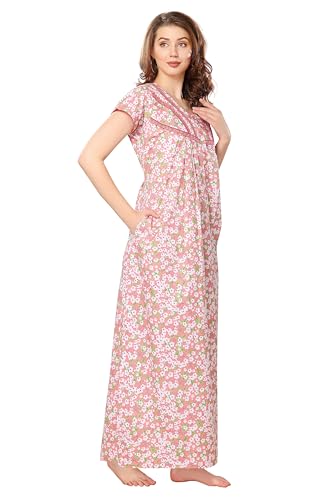 Image of Soulemo Women's Pure Cotton Floor Length Nighty 1663