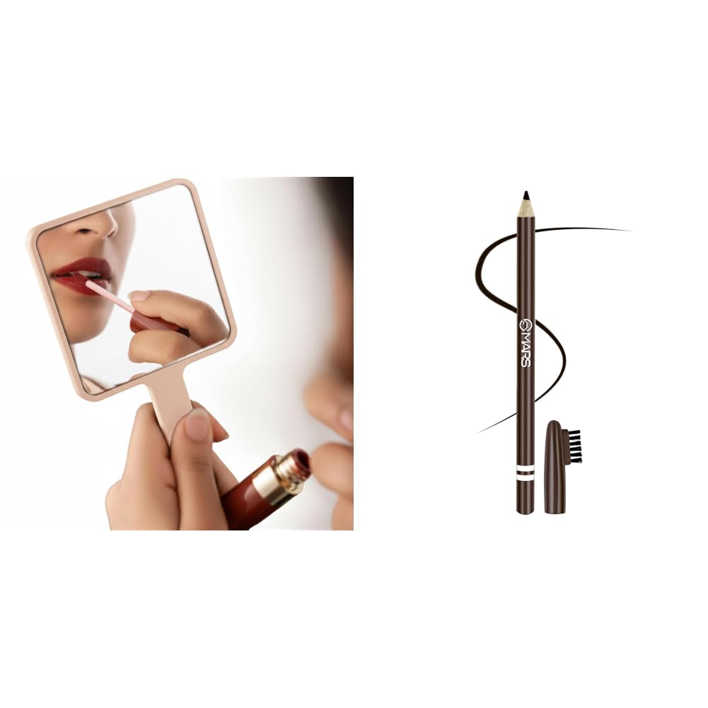 MARS Makeup Mirror with Handle Eyebrow Pencil with Spoolie-picture-38