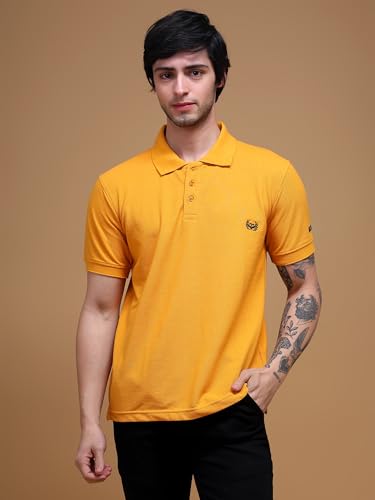 Image of Men's Polo T-Shirt Cotton Casual Comfortable Relaxed Fit Regular Collar Neck Stylish Half Sleeves Daily Office Formal Wear T-Shirt for Men