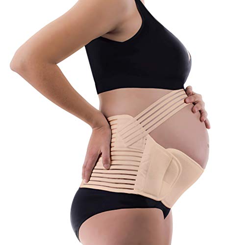 MDHAND Cinturón de Soporte para el Embarazo, 3 en 1 Cinturón de Maternidad Material Suave elástico y Transpirable para Soporte de elevación para aliviar el Dolor de Espalda, Cadera y Piso pélvico