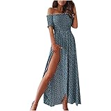urlaub kleider Sommerkleid Damen Knielang Kleider Boho Blumenmuster Ärmellos U Hals High Waist A-Linie Minikleid Frauen Sommer Elegant Lang Casual Lose Kleid Strandkleider Festkleid Abendkleider Partykleid Plus Größe Lose Tuchkleid Halfter Shirtkleid Damen Freizeitkleider mit Taschen Lockeres bequemes Swing-Tunika-T-Shirt Hawaii-mit Gürtelparty Partykleider Sommerkleider Button Down mit Rundhalsausschnitt und lässigem Midi-Kleid Vintage Baggy Etuikleid Leinenoptik Langes Tunika Kleider