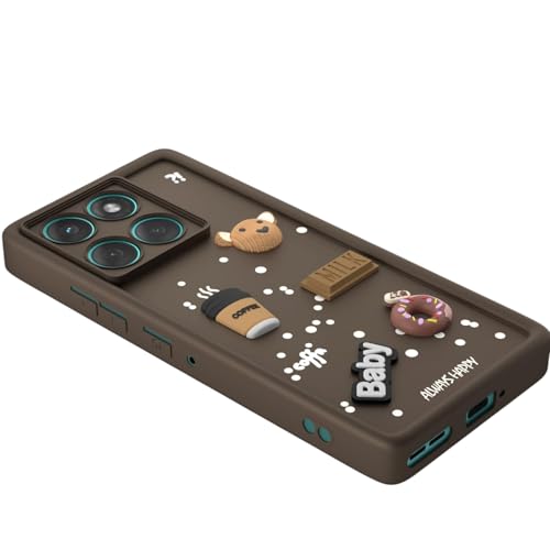 Image of Bintage Ball Bear| Donut| Milk Cake| Baby| Coffee Rubber Case Camera Protection Back Cover Compatible for Motorola Edge 60 Stylus 5G - Brown