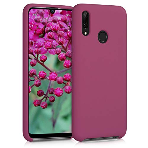 kwmobile Cover per Huawei P Smart (2019) Custodia - Back Case per Smartphone in Silicone TPU - Protezione Gommata - rosso melograno