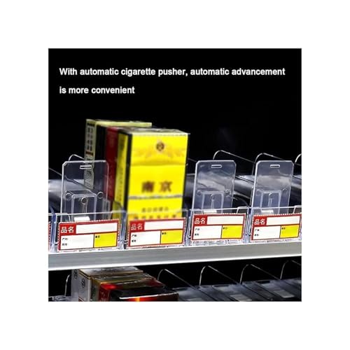 Présentoir à cigarettes transparent de supermarché avec étagères d'affichage et pousse-cigarettes - 3
