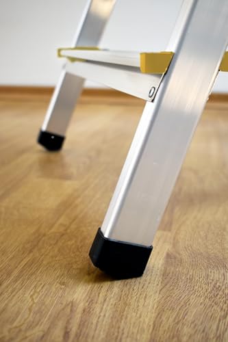 DRABEST Alu Leiter Klappbar Beidseitig Trittleiter 2x5 Stufen Klappleiter bis 150 kg Belastbar Klapptritt Zertifiziert