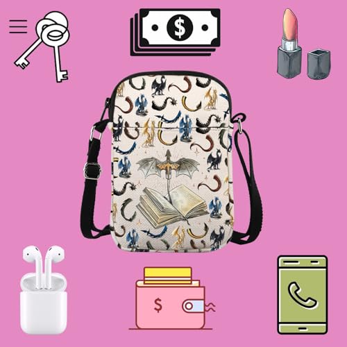 TSOTMO Storm Book Merch Fantasy Book Lover Gift Crossbody Bag Dragon Rider Bookish Gift for Women3