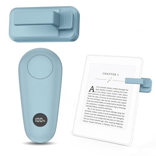Image of RF Remote Control Page Turner for Kindle Paperwhite Scribe Accessories, Page Turner Clicker for iPad Tablets Reading Novels Taking, Phone Camera Video Record Triggers Remote, Light Blue