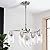 Eatich Modern Chandelier, 6 Light Chandeliers for Dining Room, Adjustable Height Dining Room Light Fixture, Hanging Light Fixtures Ceiling for Living Room Bedroom Kitchen Island