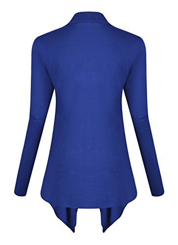 Image of Urban CoCo Women's Drape Front Open Cardigan Long Sleeve Irregular Hem