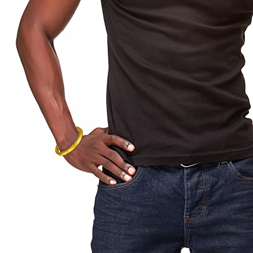 Murtoo Viking Bracelets For Men, Handmade Carved Inspirational Mens Silver And Gold Bracelets (Gold, 8 Inch) #TOP6