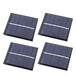 Equlup 4er 3V Silizium Solarzellen Panel