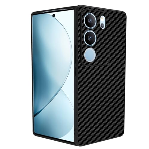 Image of RIGGEAR Sleek Vivo V29, Vivo V29 Pro Back Cover Case (TPU+PC | Black CF)