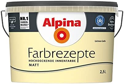 Alpina Farbrezepte Innenfarbe – Lichtes Gelb matt – Wandfarben fü...