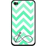 S9Q Chevron Fashion Wave Sailor Anchor Vintage Pattern Hard Back Case Cover For Apple iphone 5C Style A (green)