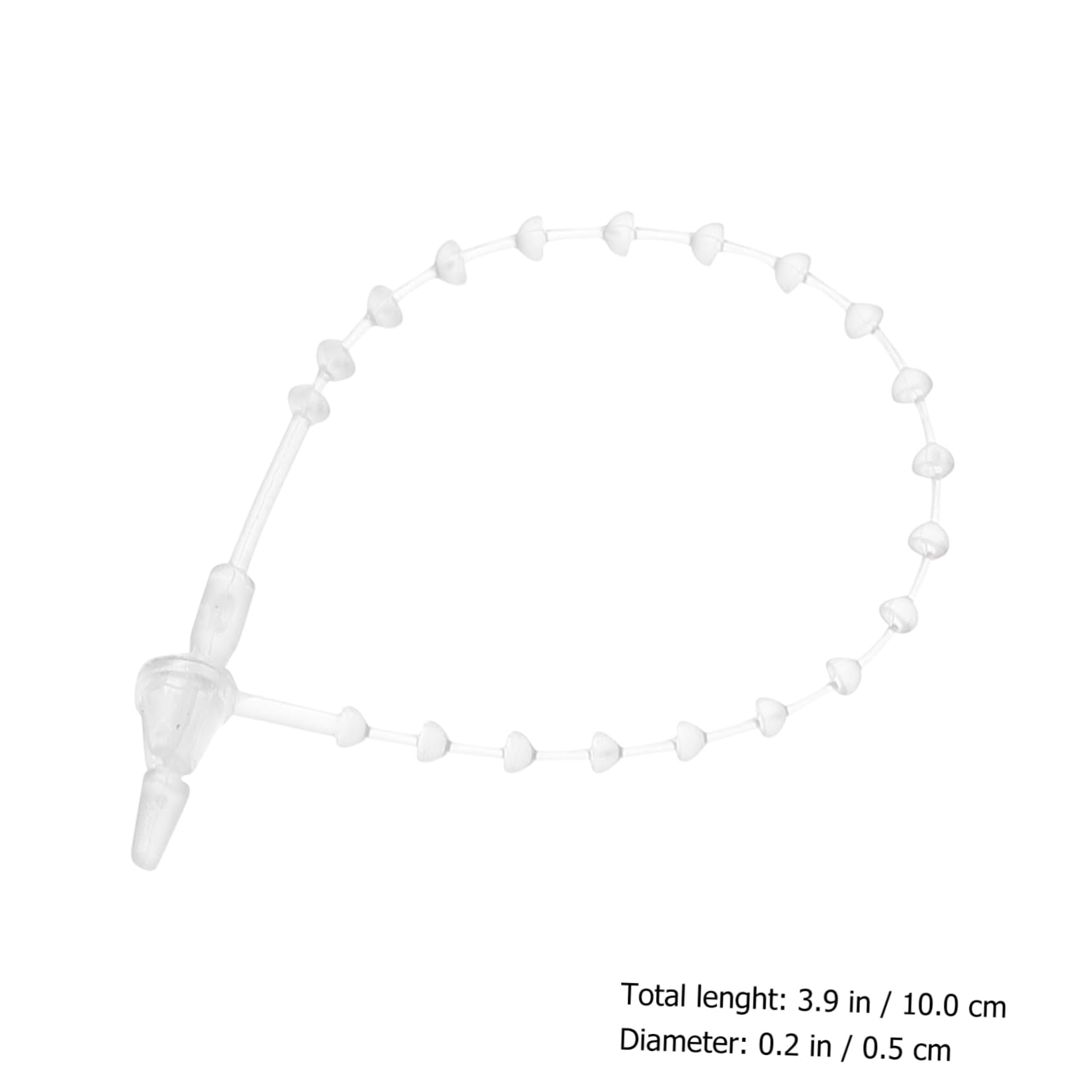 Mikikit Name Tag Fasteners Plastic Tag Fastener Label Security Loops for Jewelry Clothing Retail