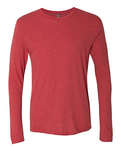 NEXT LEVEL APPAREL Triblend Long Sleeve Crew (6071) Vintage Red, XL