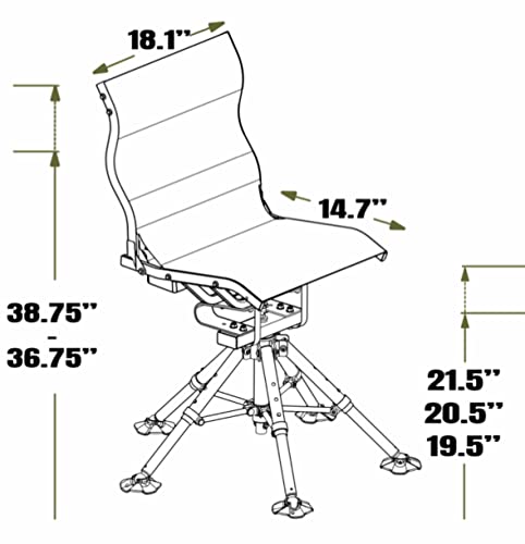 NEXCAM® AXIS RG 360 Explorer. Rocking Chair. Dual-axis Swivel and Tilting Chair. Camp. Fish. Hunt. P