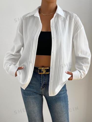Image of GRECIILOOKS Shirt for Women | Women Shirt | Long Shirt for Women | Shirt Tops for Women | Oversized Shirt for Women