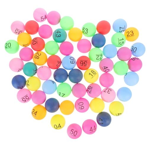 Yardwe 60Pcs Raffle Balls Durable Balls for Fundraisers Parties and Game Nights Bright Non Fading Plastic Entertainment Props