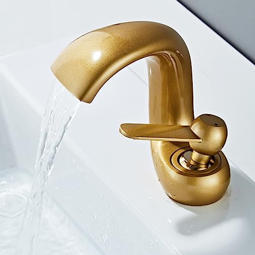 Robinet cascade pour lavabo mitigeur laiton eau chaude et froide
