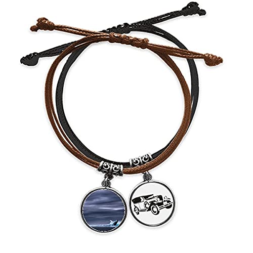 Bracelet poisson océan cordon tressé et bracelet cuir fait main