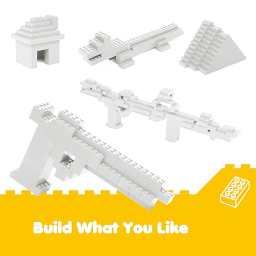 Lekebaby Classic Building Bricks, 100 Piece 2x4 Building Blocks STEM Creative Building Toys Compatible with All Major Brands, Educational Toy for Boys Girls 6 Years Old and Up(2x4 White) - image 3