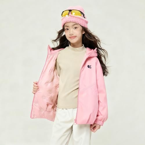 Image of Kids Toddler Waterproof Puffer Jackets Zip up Insulated Warm Windproof Coats Boys Girls Hiking Windproof Outwear
