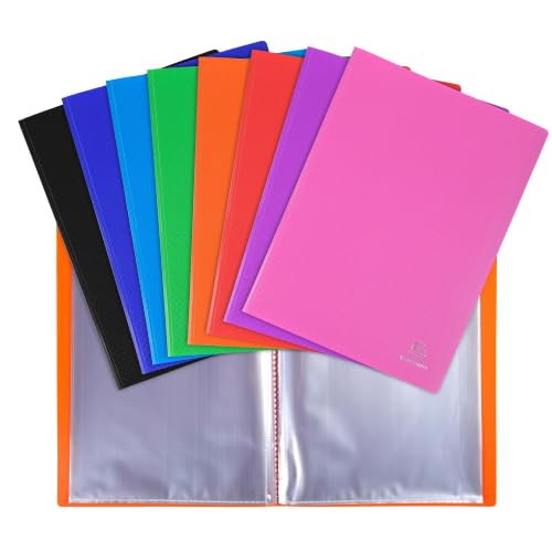 Exacompta 88100E Portalistini Opak in polipropilene opaco con buste interne lisce ad alta trasparenza, 100 buste e 200 facciate. Formato A4 Colore casuale della copertina