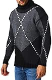 OPTIMALE PASSFORM: Der Slim Fit Rollkragenpullover für Männer passt sich ihrem Körper durch einen taillierten Schnitt optimal an. Das zeitlose Design des Winterpullovers sieht extrem modern und stylisch zugleich aus.