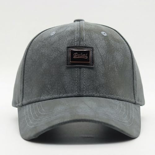 Image of kill off Premium Men's Leather Baseball Cap with Embroidered Patch, Adjustable Fit, Lightweight Comfortable Casual Wear Hat