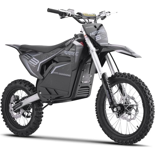 KOOZ 72v Pro 5000w Electric Dirt Bike for Adult HP117E Electric-Motorcycle with 30AH Lithium Battery Top Speed 50 MPH 40 Miles Range Hydraulic Brakes Mountain Off-Road Ebike. (72V 5000W Grey)