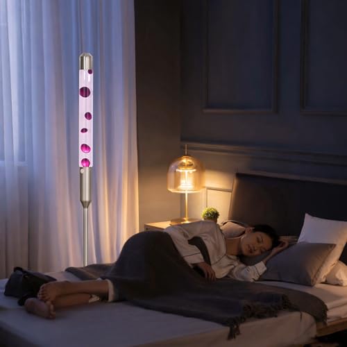 Image of Kyzfy 59-Inch Liquid Motion Lamp, Magma Lamp, Mood Relaxation Light, Clear Water Purple Wax, Suitable for Home Decoration, Living Room, Office, Bedroom, Cafe