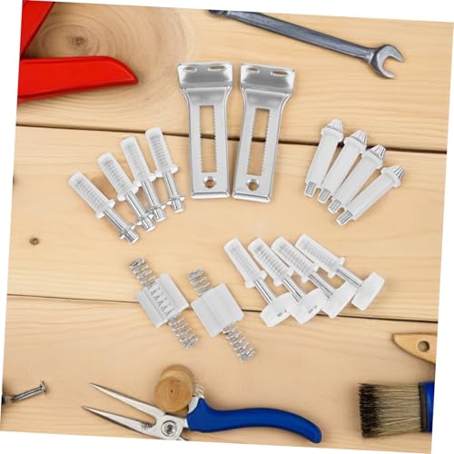 Alipis Bisagra de pivote para puerta plegable, conjunto de hardware para puerta corrediza con guías superior e inferior accesibles miniatura 6